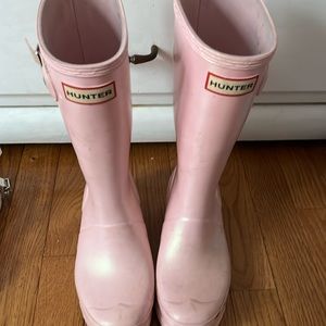 Pink hunter girls boots